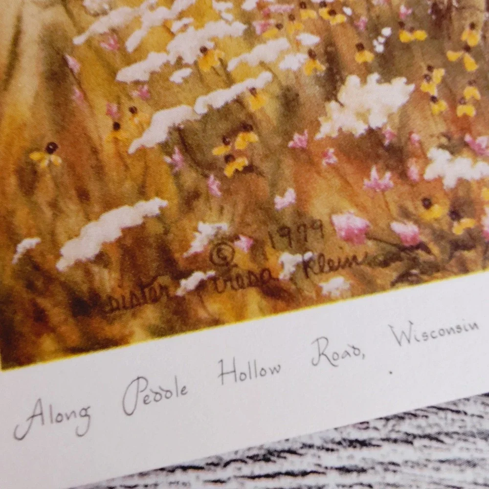 Vtg 1979 Autumn Floral Greeting Card Blank Sister M Presa Klein Wisconsin Note
